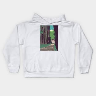 Japanese Woodland path Kids Hoodie